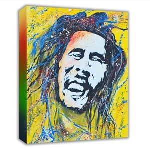 BOB MARLEY COLORFUL LOVE CANVAS WALL ART 12X14